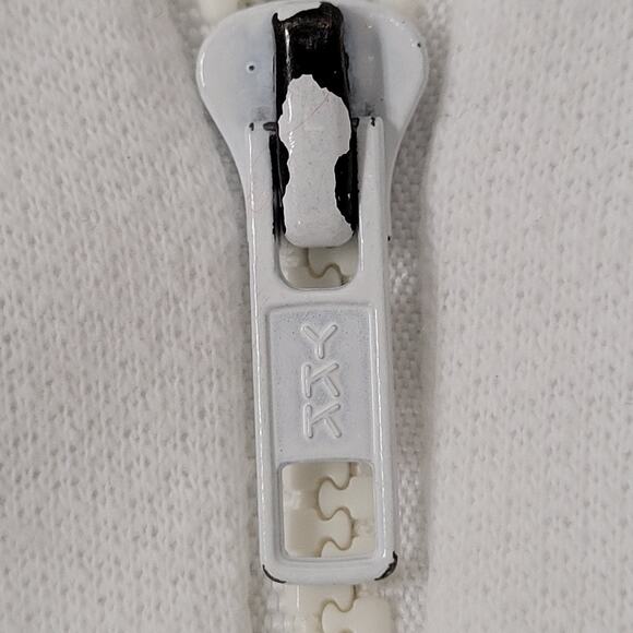 Vintage 80s MOD Track Jacket Women Large 22x22 Crop Boxy USA - Picture 12 of 13